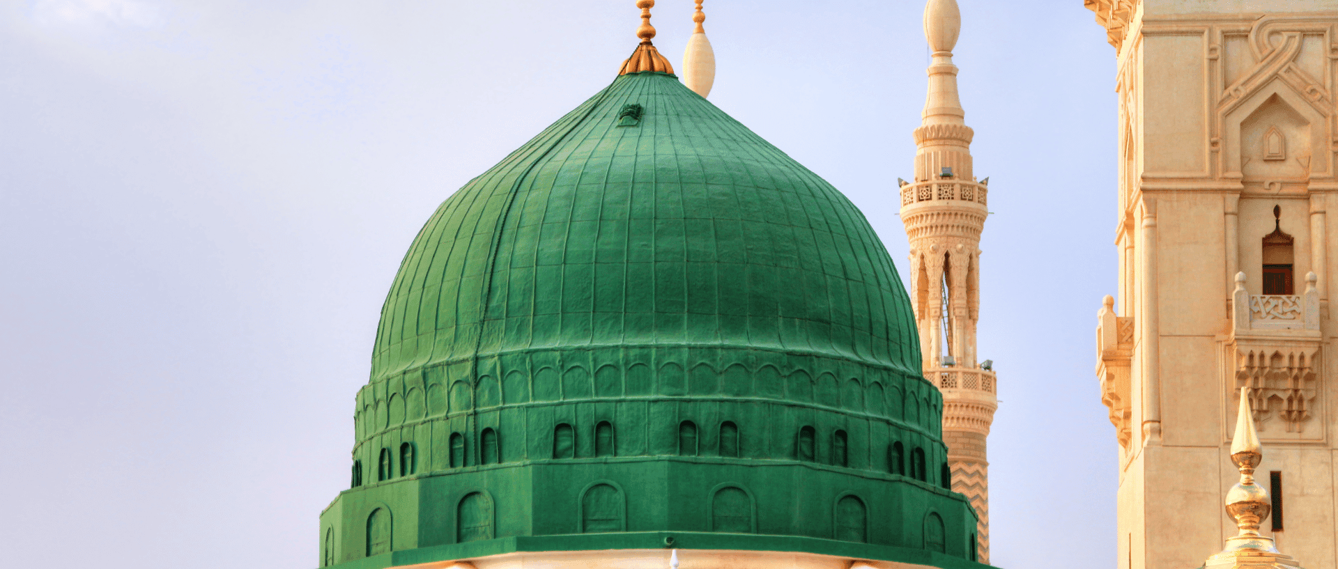 The Green Dome of Masjid an-Nabawi in Madinah